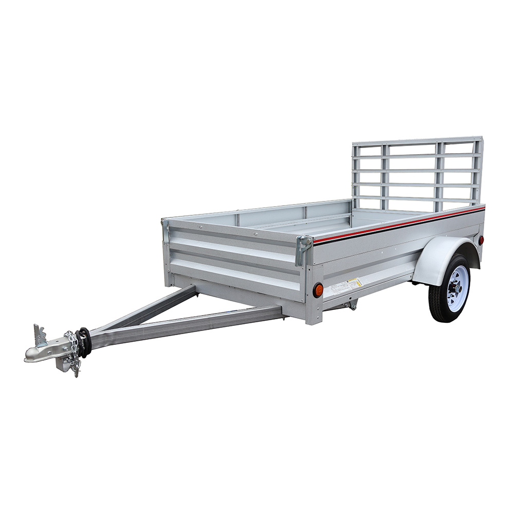 Remolque utilitario de costado sólido de 4' x 7' con puerta paisajística de 3'