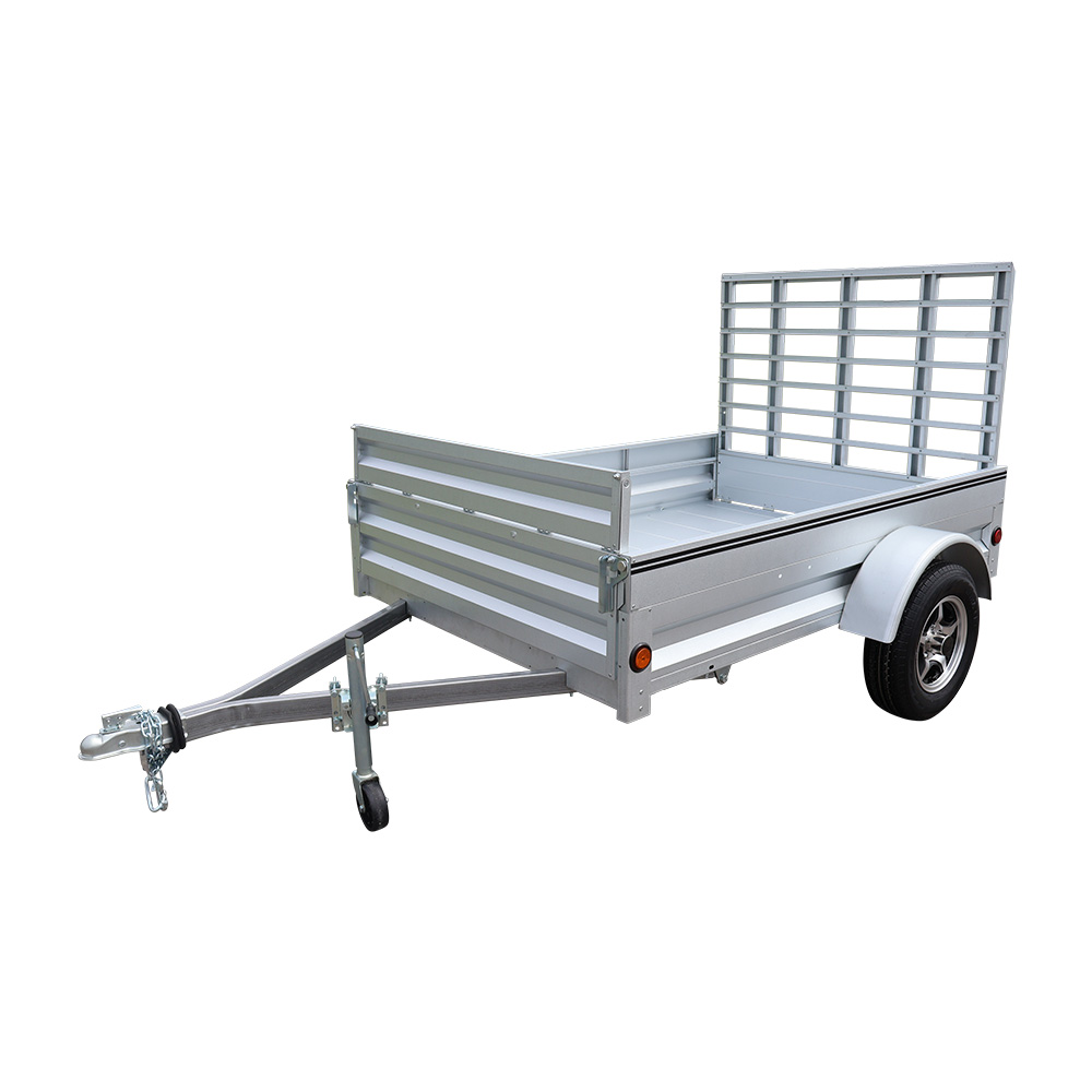 5’ x 7’ Solid Side Utility Trailer w/ 4’ Panel Landscape Gate