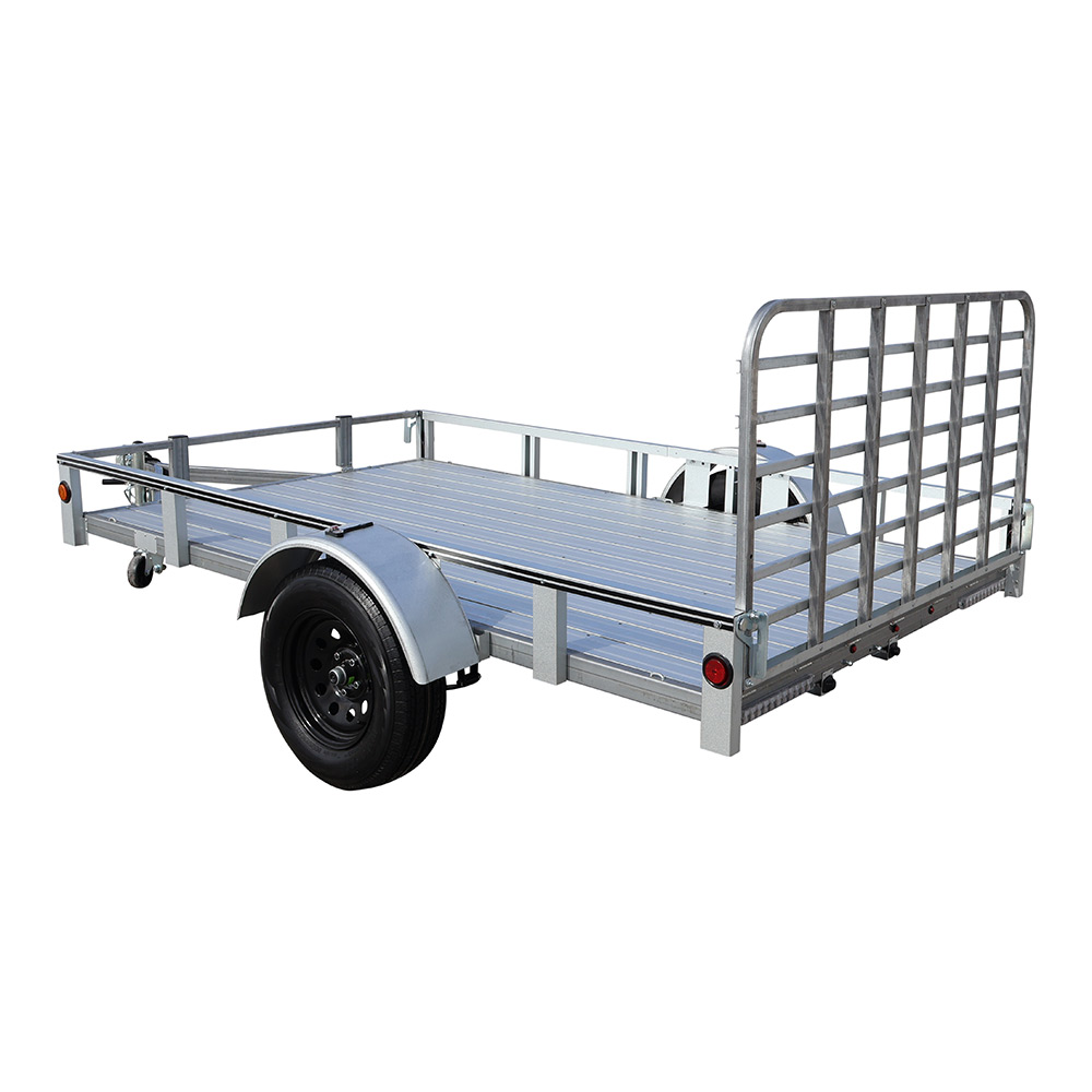 6’ x 10’ Rail Side Utility Trailer w/ 3’ Landscape Gate rear view