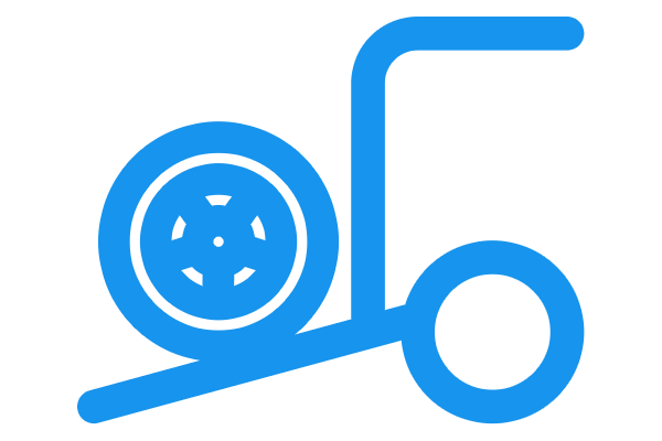 Icono de acceso de remolque rodante